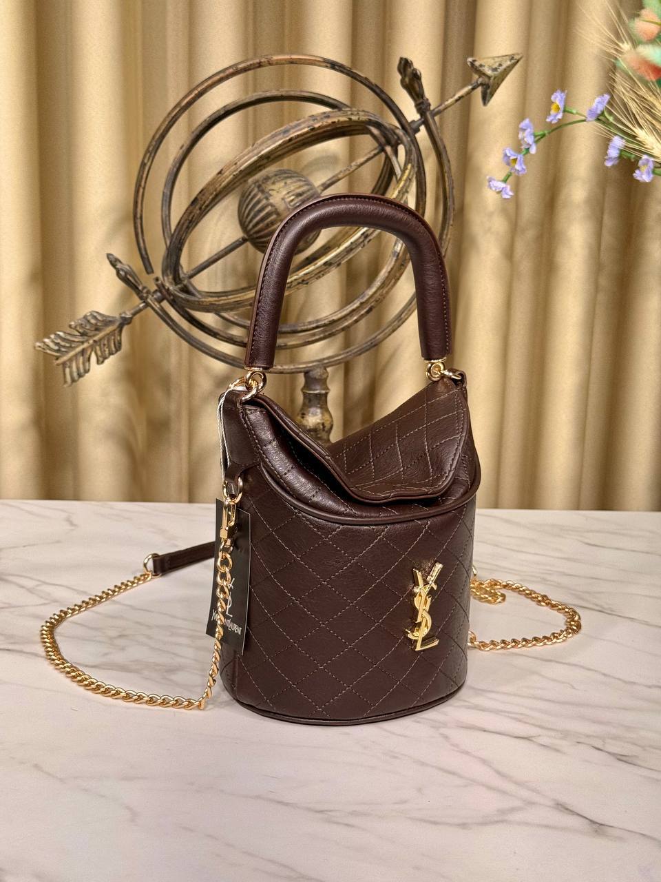 YSL Bucket Bordeaux